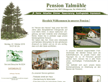Tablet Screenshot of pension-talmuehle.de